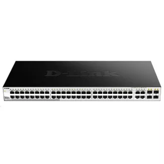 D-Link DGS-1210-52 52-port Gigabit Smart+ Switch, 48x GbE, 4x RJ45/SFP, bez ventilatora
