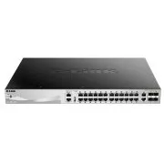 D-Link DGS-3130-30PS/E L3 sklopivi upravljani gigabitni PoE prekidač, 24x PoE gigabita, 2x 10GBASE-T, 4x SFP+, 370W PoE