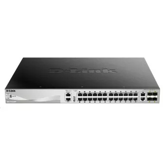D-Link DGS-3130-30PS/E L3 sklopivi upravljani gigabitni PoE prekidač, 24x PoE gigabita, 2x 10GBASE-T, 4x SFP+, 370W PoE