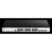 D-Link DGS-1210-28P/ME/E 24-porta 10/100/1000BASE-T PoE + 4-porta 1 Gbps SFP Metro Ethernet