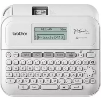 BROTHER pisač naljepnica PT-D410 - 18mm, trake TZe USB, desktop model, rad na AA baterije 6kom BROTHER pisač naljepnica PT-D410 - 18mm, trake TZe USB, desktop model, rad na AA baterije 6kom