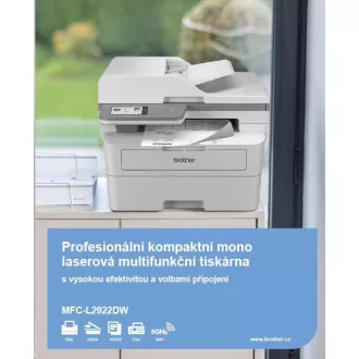 BROTHER višenamjenski mono laser MFC-L2922DW, A4, 34ppm, DUALSKEN, 256MB, 1200x1200, USB, LAN, WIFI, DUPLEX BROTHER višenamjenski mono laser MFC-L2922DW, A4, 34ppm, DUALSKEN, 256MB, 1200x1200, USB, LAN, WIFI, DUPLEX