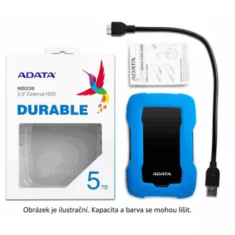 ADATA vanjski HDD 2TB 2.5" USB 3.1 HD330, KUTIJA PLAVE BOJE, plava (guma, otporna na udarce)