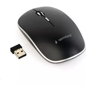 GEMBIRD miš MUSW-4B-01, crni, bežični, USB nano prijemnik GEMBIRD miš MUSW-4B-01, crni, bežični, USB nano prijemnik