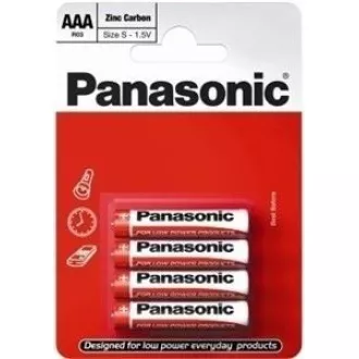 PANASONIC cink ugljične baterije Crveni cink R03RZ / 4BP EU AAA 1.5V (blister 4kom)