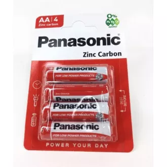 PANASONIC cink ugljične baterije crveni cink R6RZ / 4BP EU AA 1.5V (blister 4kom)