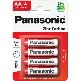 PANASONIC cink ugljične baterije crveni cink R6RZ / 4BP EU AA 1.5V (blister 4kom)