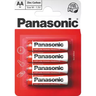 PANASONIC cink ugljične baterije crveni cink R6RZ / 4BP EU AA 1.5V (blister 4kom)