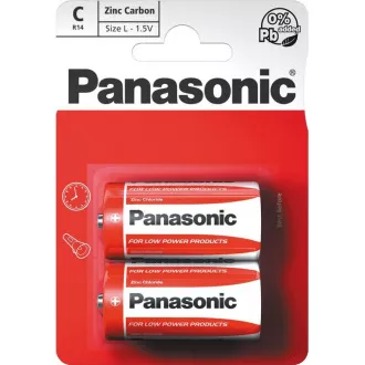 PANASONIC cink ugljične baterije crveni cink R14RZ / 2BP EU C 1.5V (blister 2kom)