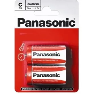 PANASONIC cink ugljične baterije crveni cink R14RZ / 2BP EU C 1.5V (blister 2kom)