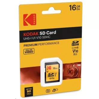 Kodak SD memorijska kartica 16GB UHS-I U1 V10 Premium Kodak SD memorijska kartica 16GB UHS-I U1 V10 Premium