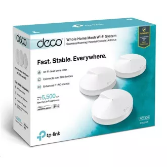 TP-Link Deco M5 (3 paketa) WiFi5 Mesh (AC1300, 2,4 GHz/5 GHz, 2xGbELAN/WAN)