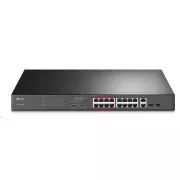 TP-Link CCTV preklopnik TL-SL1218MP (16x100Mb/s, 2xGbE/2xSFP kombinirani uplink, 16xPoE+, 250W)