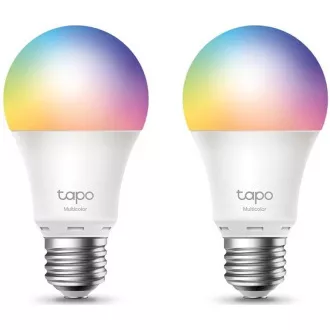 TP-Link Tapo L530E (2 komada) pametna WiFi prigušiva LED žarulja (u boji, 2500K-6500K, 806lm, 2,4 GHz, E27)