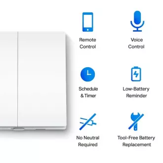 TP-Link Tapo S220 pametni jednosmjerni 2-polni prekidač