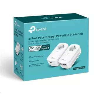 TP-Link TL-PA8033P KIT set prolazne strujne mreže (AV1300, 3xGbE, 1xGbE, HomePlug AV2)