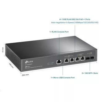 TP-Link OMADA JetStream preklopnik TL-SX3206HPP (4x10GbE, 2xSFP+, 4xPoE++, 200W, 2xkonzola) TP-Link OMADA JetStream preklopnik TL-SX3206HPP (4x10GbE, 2xSFP+, 4xPoE++, 200W, 2xkonzola)