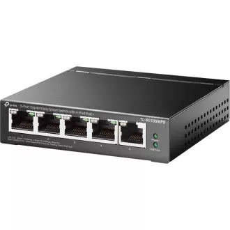 TP-Link Easy Smart prekidač TL-SG105MPE (5xGbE, 4xPoE+, 120W, bez ventilatora)