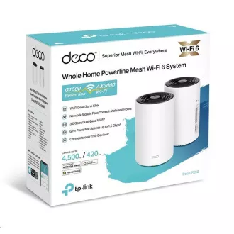TP-Link Deco PX50 (2 paketa) WiFi6 Powerline Mesh (AX3000, 2,4 GHz/5 GHz, 3xGbELAN/WAN) TP-Link Deco PX50 (2 paketa) WiFi6 Powerline Mesh (AX3000, 2,4 GHz/5 GHz, 3xGbELAN/WAN)