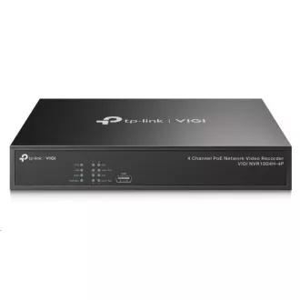 TP-Link VIGI NVR1004H-4P, video rekorder, 4 kanala, 4xPoE, 1xSATA, 1x100Mb/s LAN, 2xUSB2.0, 1xHDMI, 1xVGA