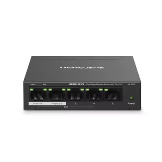 MERCUSYS prekidač MS105GP (5xGbE, 4xPoE+, 65W, bez ventilatora) MERCUSYS prekidač MS105GP (5xGbE, 4xPoE+, 65W, bez ventilatora)