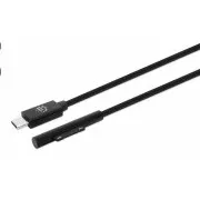 Manhattan kabel za punjenje, Surface Connect to USB-C kabel za punjenje (M/M), 15 V / 3 A, 1,8 m, crni