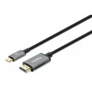 Manhattan kabel USB-C na HDMI, USB-C muški na HDMI muški, 1 m, crni