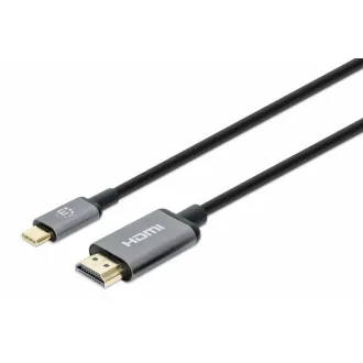 Manhattan kabel USB-C na HDMI, USB-C muški na HDMI muški, 2 m, crni