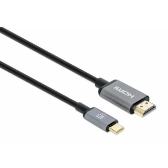 Manhattan kabel USB-C na HDMI, USB-C muški na HDMI muški, 2 m, crni