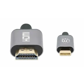 Manhattan kabel USB-C na HDMI, USB-C muški na HDMI muški, 2 m, crni