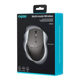 RAPOO miš MT550 bežični laser, višenamjenski: 2,4 GHz, Bluetooth 3.0 & 4.0, crni RAPOO miš MT550 bežični laser, višenamjenski: 2,4 GHz, Bluetooth 3.0 & 4.0, crni