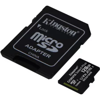 Kingston 128GB micSDXC Canvas Select Plus 100R A1 C10 kartica + SD adapter