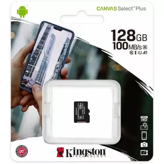 Kingston 128 GB micSDXC Canvas Select Plus 100R A1 C10 - 1 kom