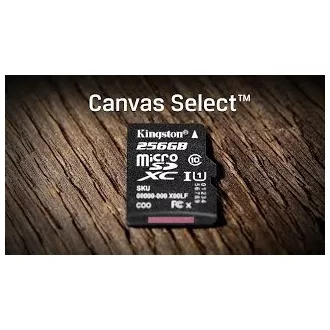 Kingston 256GB micSDXC Canvas Select Plus 100R A1 C10 kartica + SD adapter Kingston 256GB micSDXC Canvas Select Plus 100R A1 C10 kartica + SD adapter
