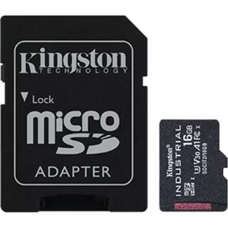 Kingston 16GB microSDHC Industrial C10 A1 pSLC kartica + SD adapter