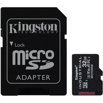 Kingston 32GB microSDHC Industrial C10 A1 pSLC kartica + SD adapter