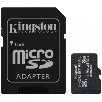 Kingston 8GB microSDHC Industrial C10 A1 pSLC kartica + SD adapter
