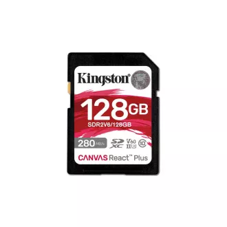 Kingston SDXC kartica 128GB Canvas React Plus, UHS-II, U3, V60, R:280/W:100MB/s