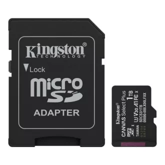 Kingston MicroSDXC kartica 1TB Canvas Select Plus, U3, V30, A1, SD adapter