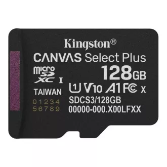 Kingston MicroSDXC kartica 128GB Canvas Select Plus, U1, V10, A1