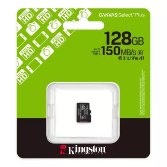 Kingston MicroSDXC kartica 128GB Canvas Select Plus, U1, V10, A1