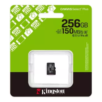 Kingston MicroSDXC kartica 256GB Canvas Select Plus, U1, V10, A1