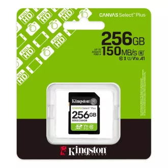Kingston SDXC kartica 256GB Canvas Select Plus, U1, V10, A1