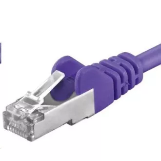 PREMIUMCORD Patch kabel CAT6a S-FTP, RJ45-RJ45, AWG 26/7 5m ljubičasta