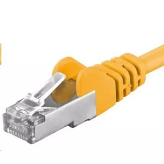 PREMIUMCORD Patch kabel CAT6a S-FTP, RJ45-RJ45, AWG 26/7 1.5m žuti