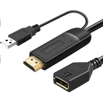 PremiumCord HDMI 2.0 na DisplayPort 1.2 adapter 4K@60Hz rezolucija 25 cm