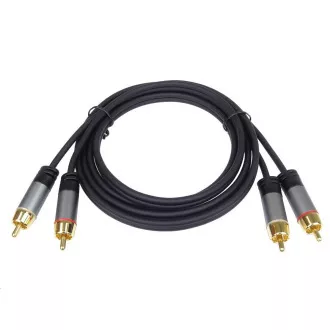 PREMIUMCORD kabel, 2x CINCH-2x CINCH M/M, 3m