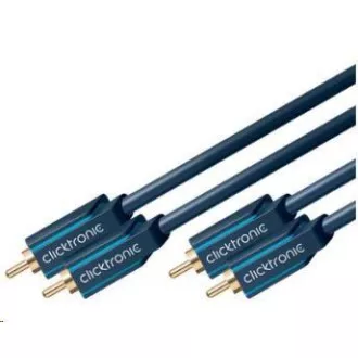 ClickTronic HQ OFC kabel 2x činč - 2x činč RCA, M/M, 10m