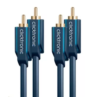 ClickTronic HQ OFC kabel 2x činč - 2x činč RCA, M/M, 10m