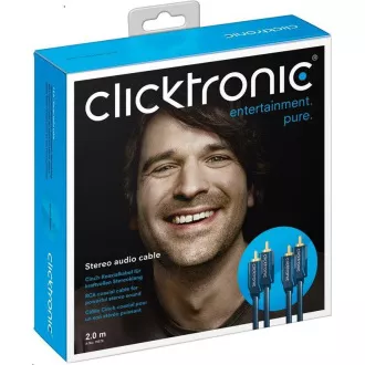 ClickTronic HQ OFC kabel 2x činč - 2x činč RCA, M/M, 10m